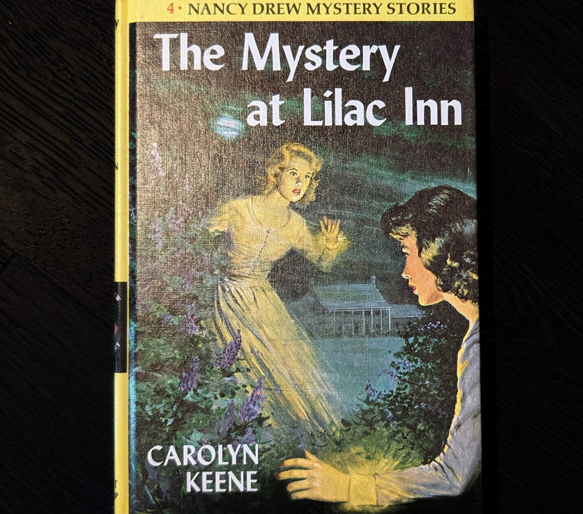 4 The Mystery at Lilac Inn - Yellow Bar Nancy Drew Mystery Books -1961-YB image 0
