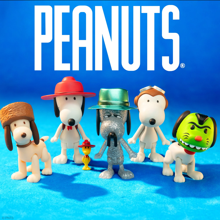 Raccoon Hat Snoopy Sepia Super7 Wave 2 Snoopy Action Figure | 3.75 | LOOSE image 3