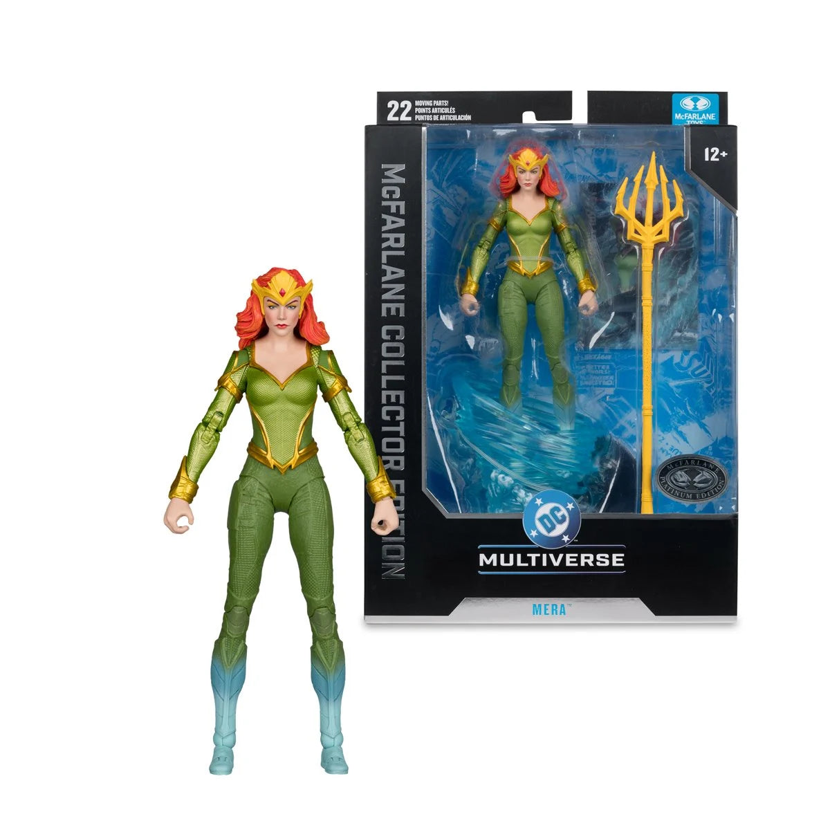 Mera Chase Variant 7" McFarlane Action Figure DC Multiverse Wave 16 by McFarlane Toys, boxed with trident