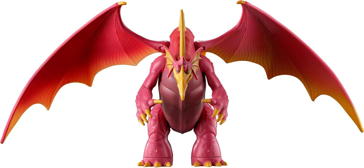 Bandai Ultraman Gigantron winged kaiju action figure in red and orange with detailed sculpt and wide spread wings