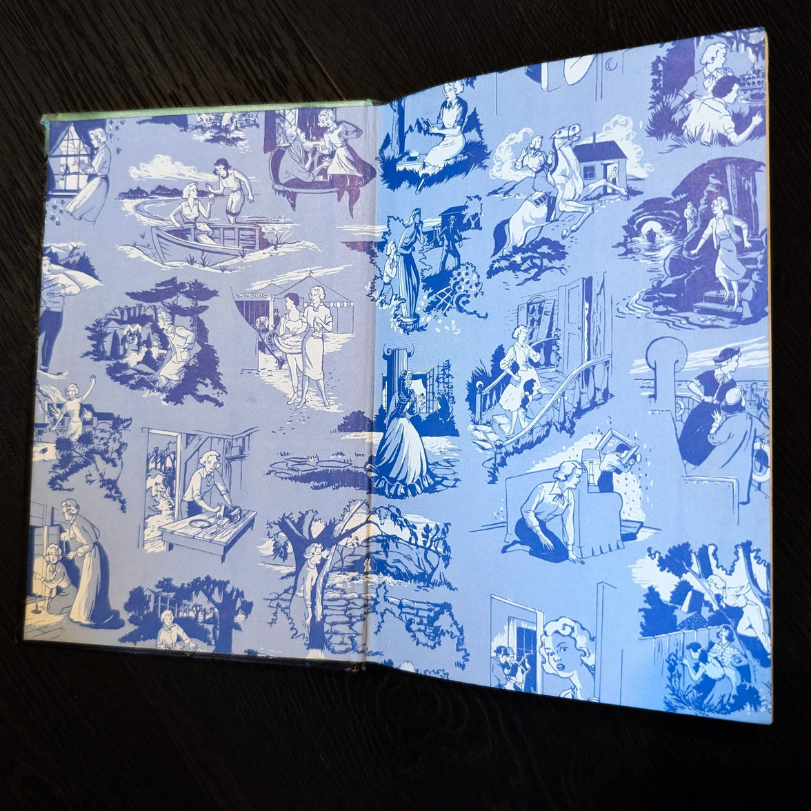 15 The Haunted Bridge Nancy Drew Mystery Book -1937 Blue Endpages