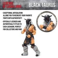 Black Taurus "The Beast Mortos" Legends of Lucha Libre Fanaticos 6" Action Figure (1:12 Scale)