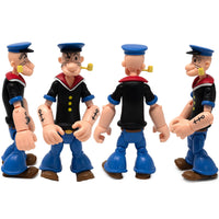 Boss Fight Studio Llc Popeye Classic action figure black shirt blue pants pipe sailor hat shown from multiple angles