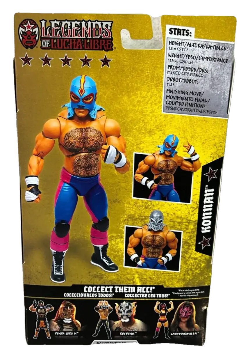 Konnan Legends of Lucha Libre Premium 6.5" Action Figure (1:12 Scale) – Classic Masked Era Edition