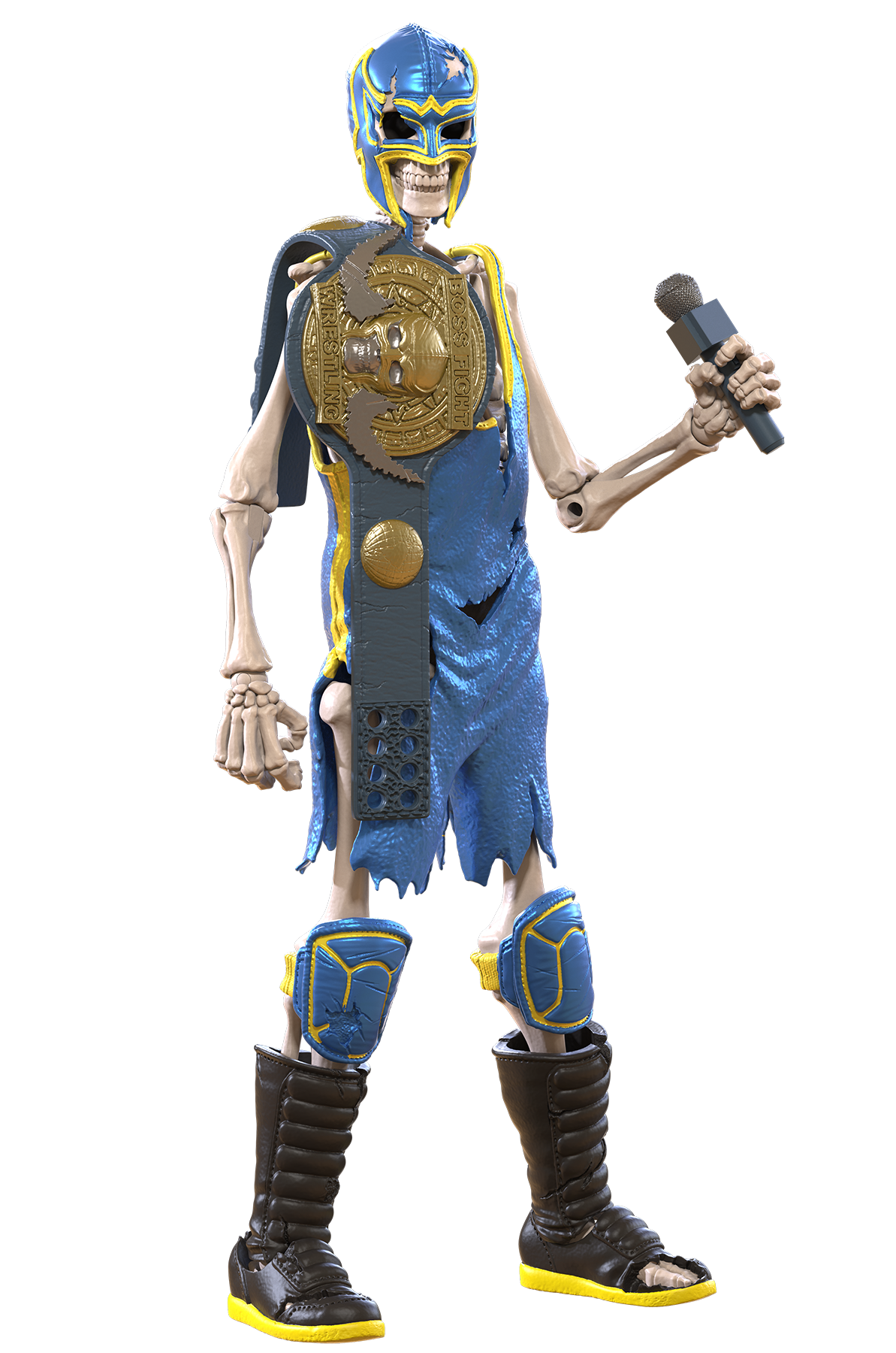 Bonesault: The Acrobatic Skeleton Luchador (Epic H.A.C.K.S.) 6" Action Figure – 1:12 Scale Undead Flyer