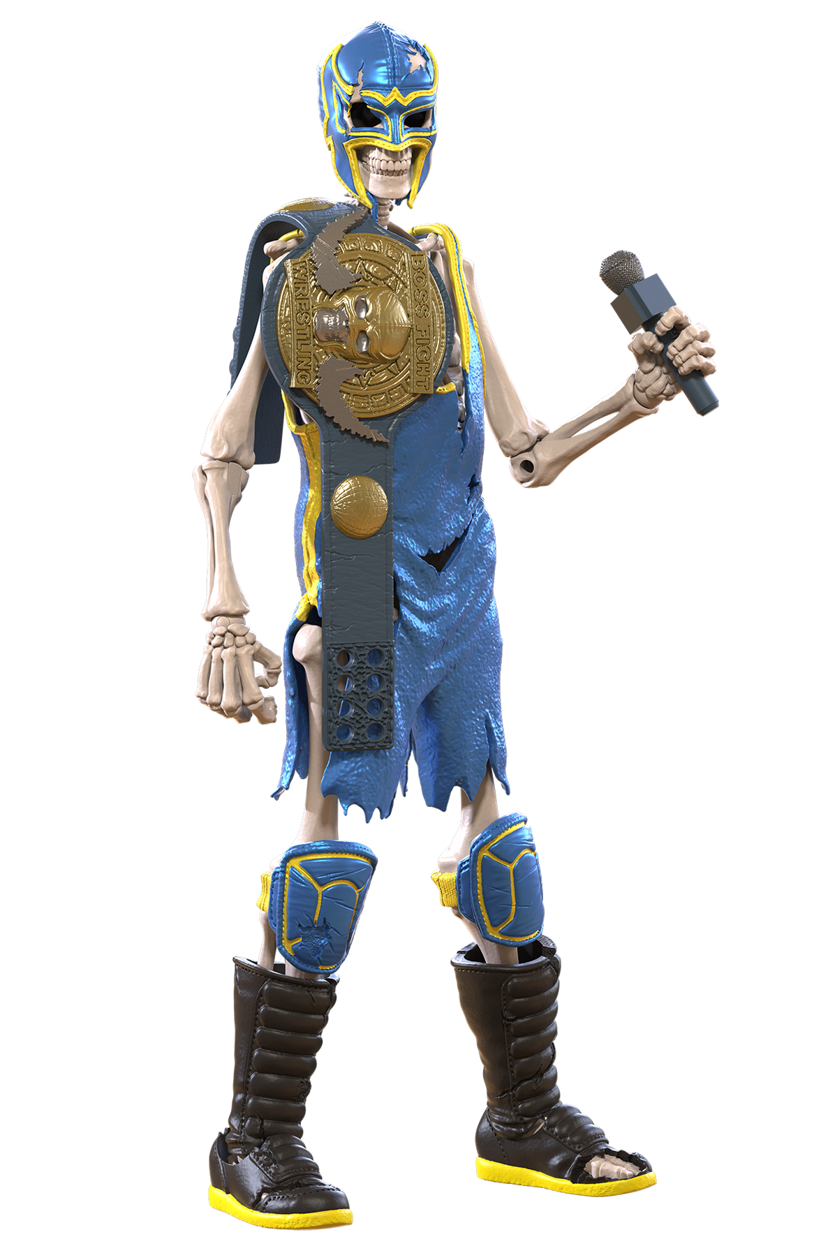 Bonesault: The Acrobatic Skeleton Luchador (Epic H.A.C.K.S.) 6" Action Figure – 1:12 Scale Undead Flyer