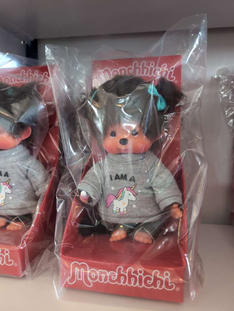 Monchhichi Girl Unicorn 7" Plush Toy - Classic Collectible Thumb-Sucking Monkey image 8