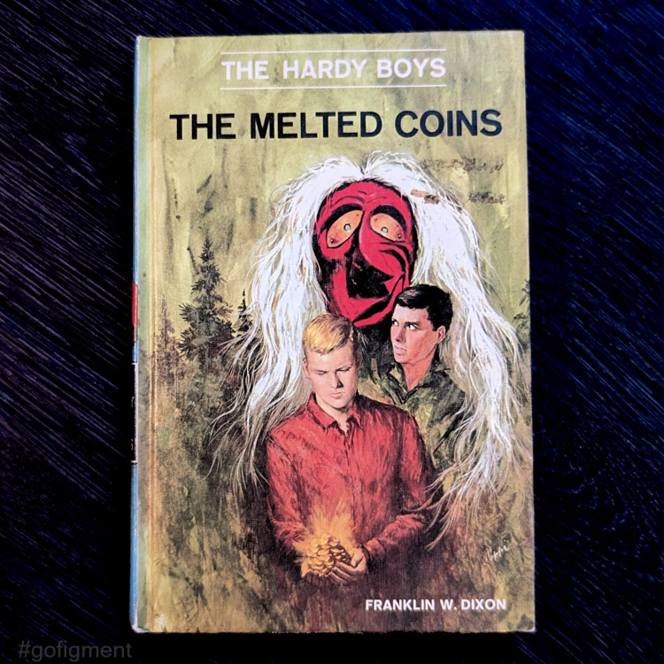 23 The Melted Coins (1970):  Vintage Hardy Boys Book Blue-Back image 0