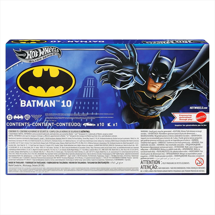 Hot Wheels Batman Die-Cast Metal Vehicle 10-Pack Case of 6 image 3