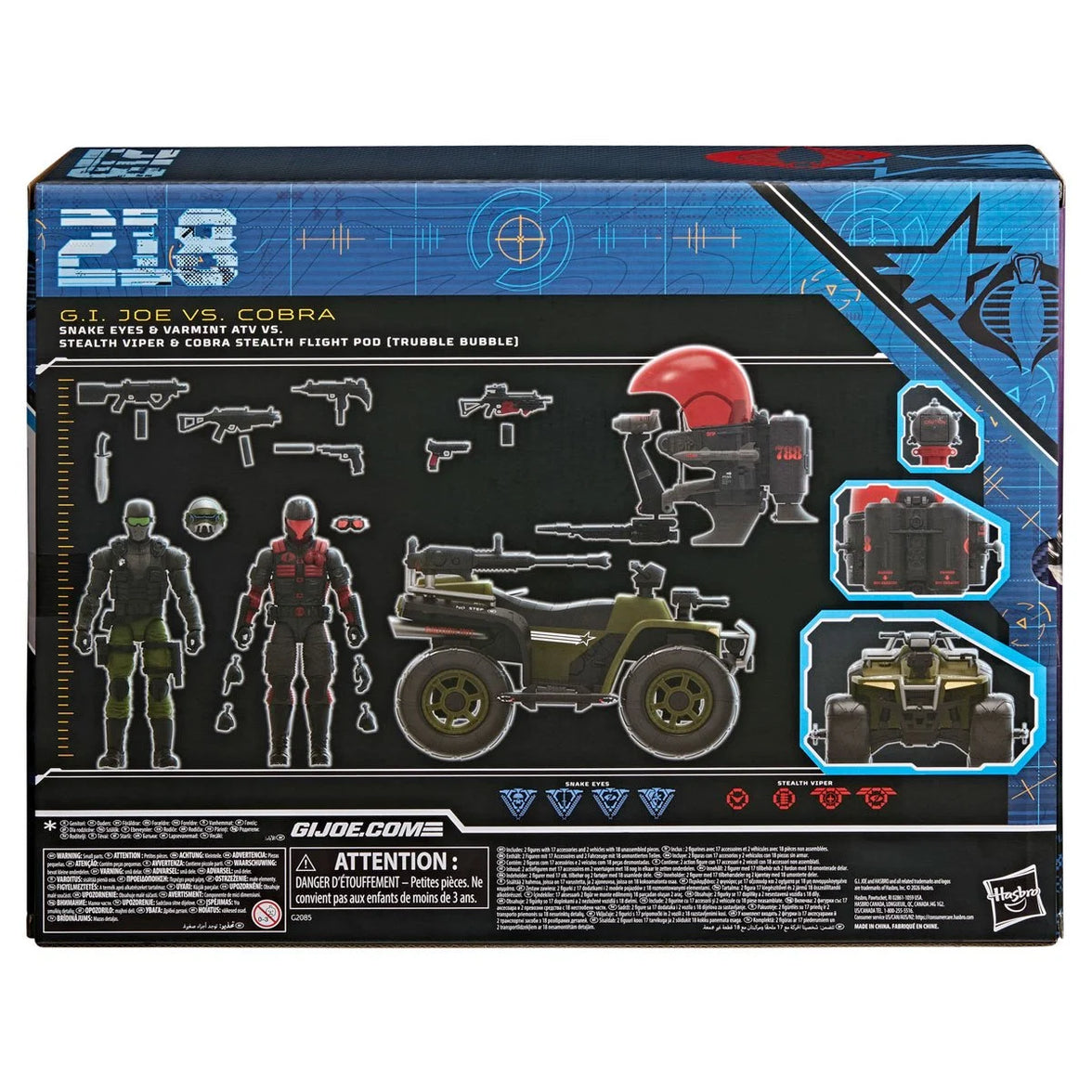 Snake Eyes 6" Hasbro G.I. Joe Classified Varmint ATV & Stealth Pod Set