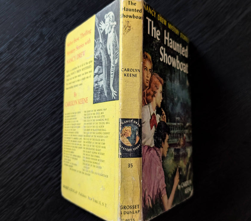 35 The Haunted Showboat "Blue Endpages" Nancy Drew Mystery Books -1957 image 3