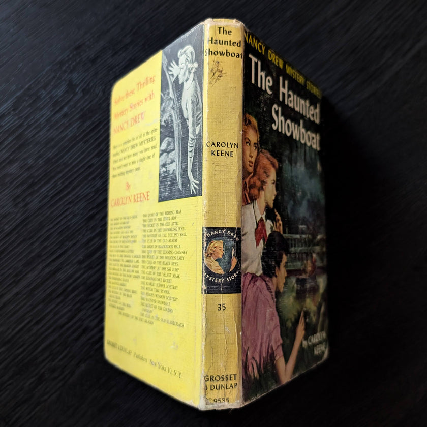 35 The Haunted Showboat "Blue Endpages" Nancy Drew Mystery Books -1957 image 3