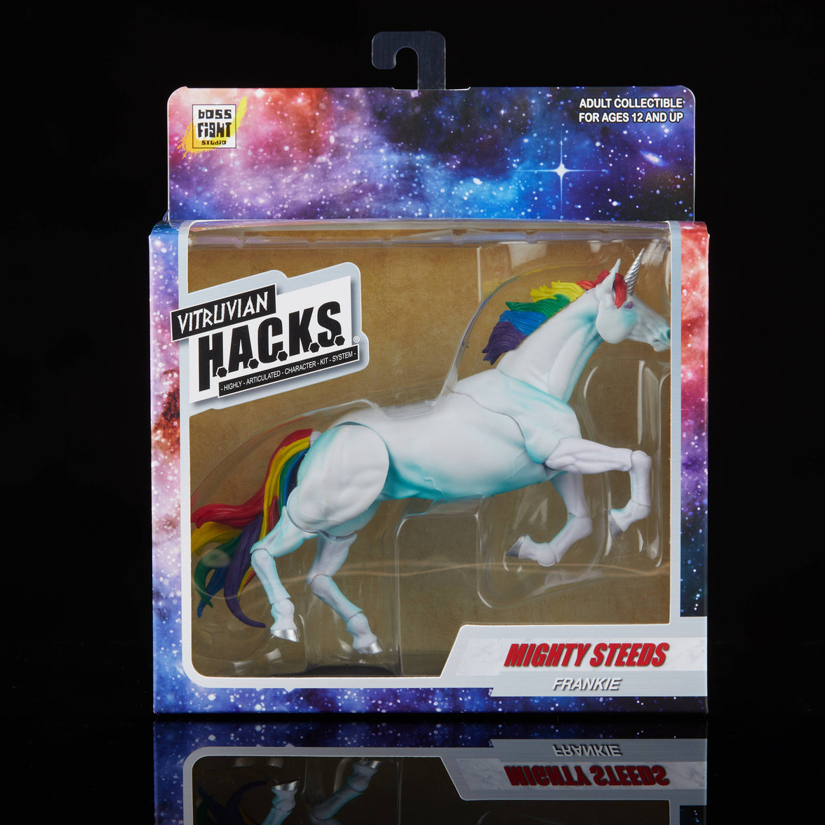 Mighty Steeds Frankie Basic Unicorn 1:18 Scale Vitruvian HACKS Compatible NIB by Boss Fight Studio Llc in packaging
