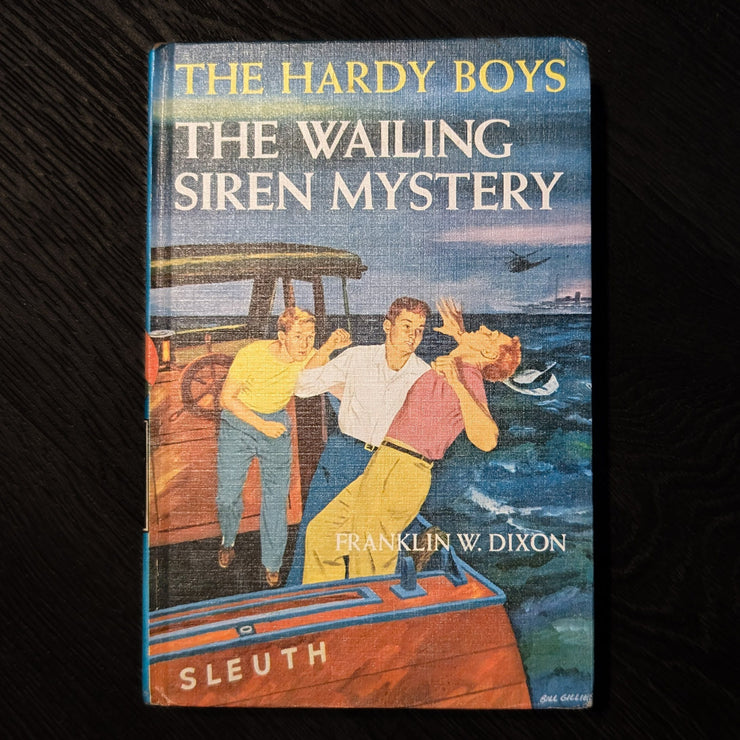 30 The Wailing Siren Mystery (1951):  Vintage Hardy Boys Book Blue-Back image 0