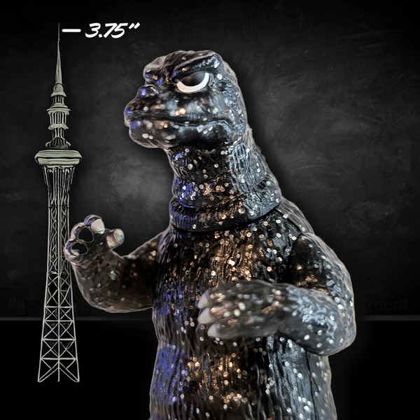 Godzilla '74 Silver Screen Edition Sparkled Action Figure 1:18 LOOSE image 0