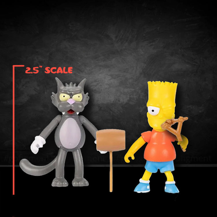 Scratchy and Bart COMBO Wave 3 Action Figure The Simpsons 2.5in Scale image 0
