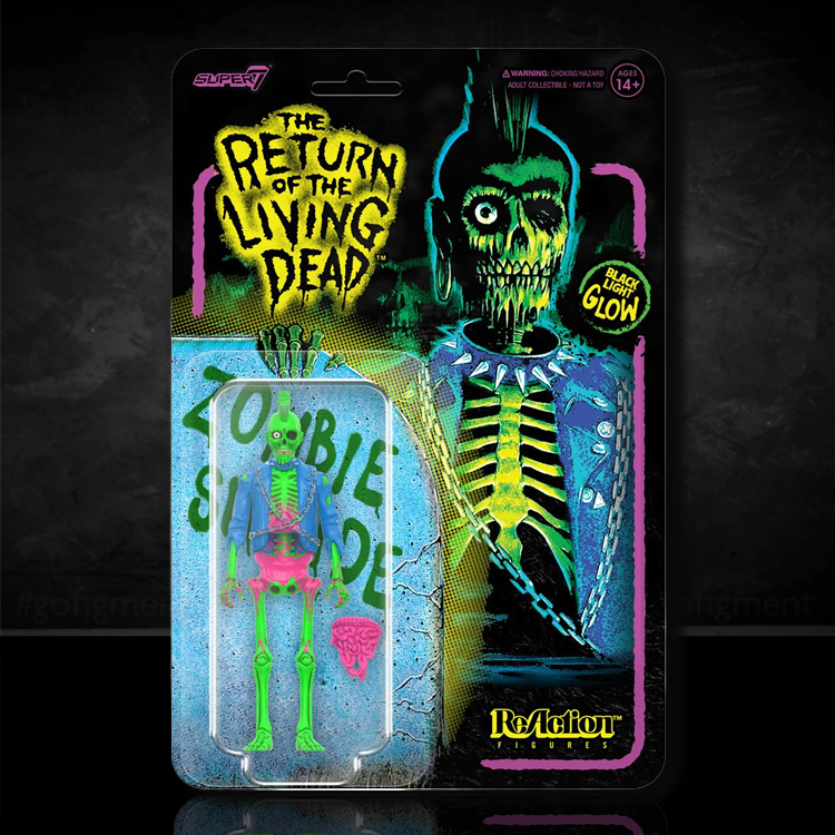 Blacklight Male Zombie Return of the Living Dead 3 3/4-inch ReAction Figure image 0