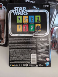Star Wars Vintage Collection Han Solo ROTJ action figure packaging back with character images Hasbro