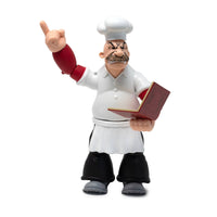 Boss Fight Studio Llc Rough-House Popeye Classics figure in chef outfit holding open book and pointing upward