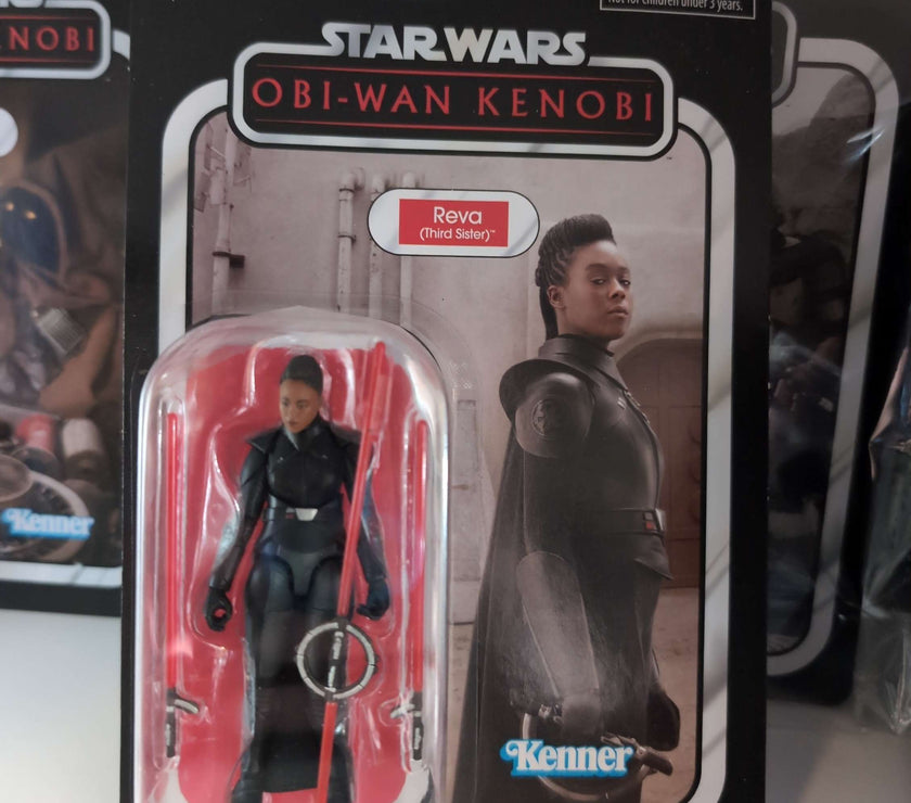 Reva Third Sister Star Wars Vintage Collection action figure in original Obi-Wan Kenobi packaging by Hasbro.