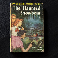 35 The Haunted Showboat "Blue Endpages" Nancy Drew Mystery Books -1957 image 0