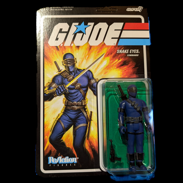 GI Joe Snake Eyes Commando - Blue Action Figure 3.75" Super7 ReAction image 0