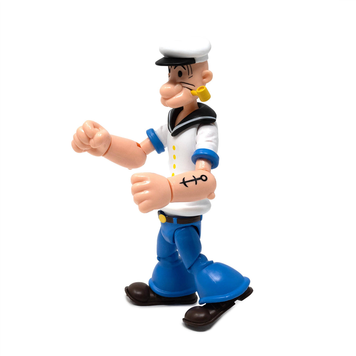 Boss Fight Studio Llc Popeye first appearance figure in white sailor shirt blue pants with pipe in a boxing stance