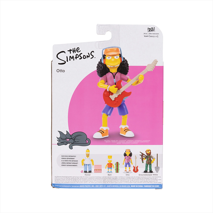 Otto with Guitar Wave 1 Action Figure The Simpsons 5in Scale image 4