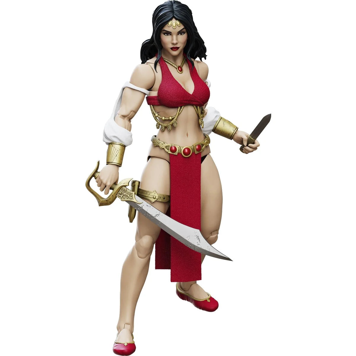 Belit Queen of Black Coast 6" Boss Fight Studio Figure Epic HACKS figure holding swords in red costume