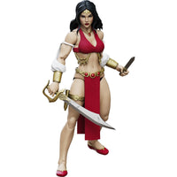 Belit Queen of Black Coast 6" Boss Fight Studio Figure Epic HACKS figure holding swords in red costume