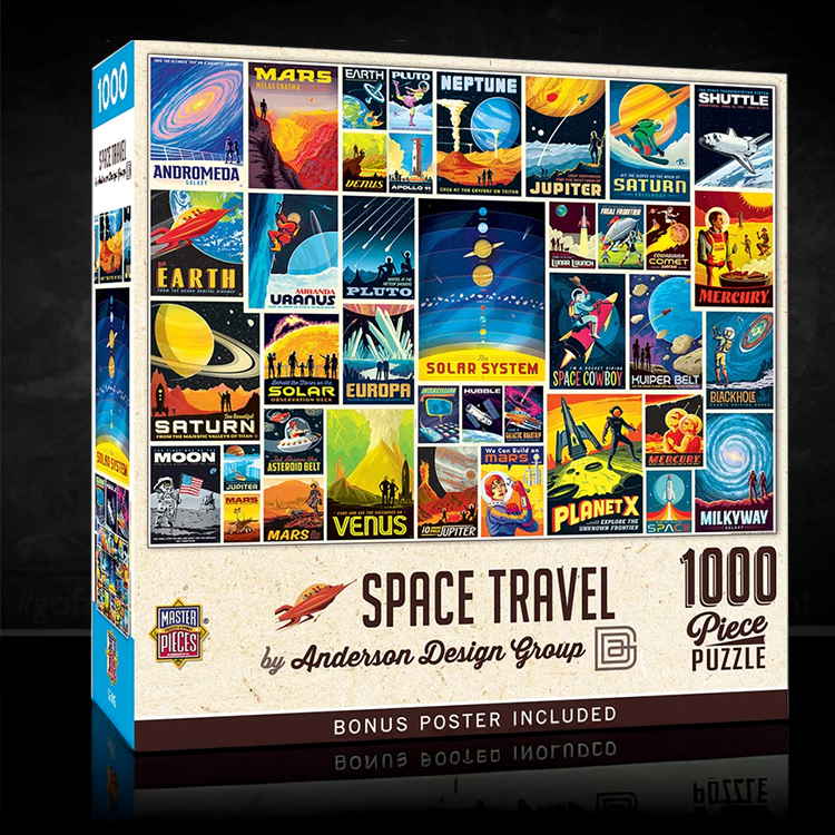 Space Travel Poster Puzzle Master Pieces 1000 Pieces image 0