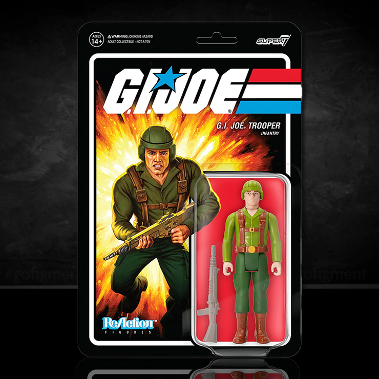 GI Joe  GI Trooper Infantry - Pink Action Figure 3.75" Super7 ReAction image 0