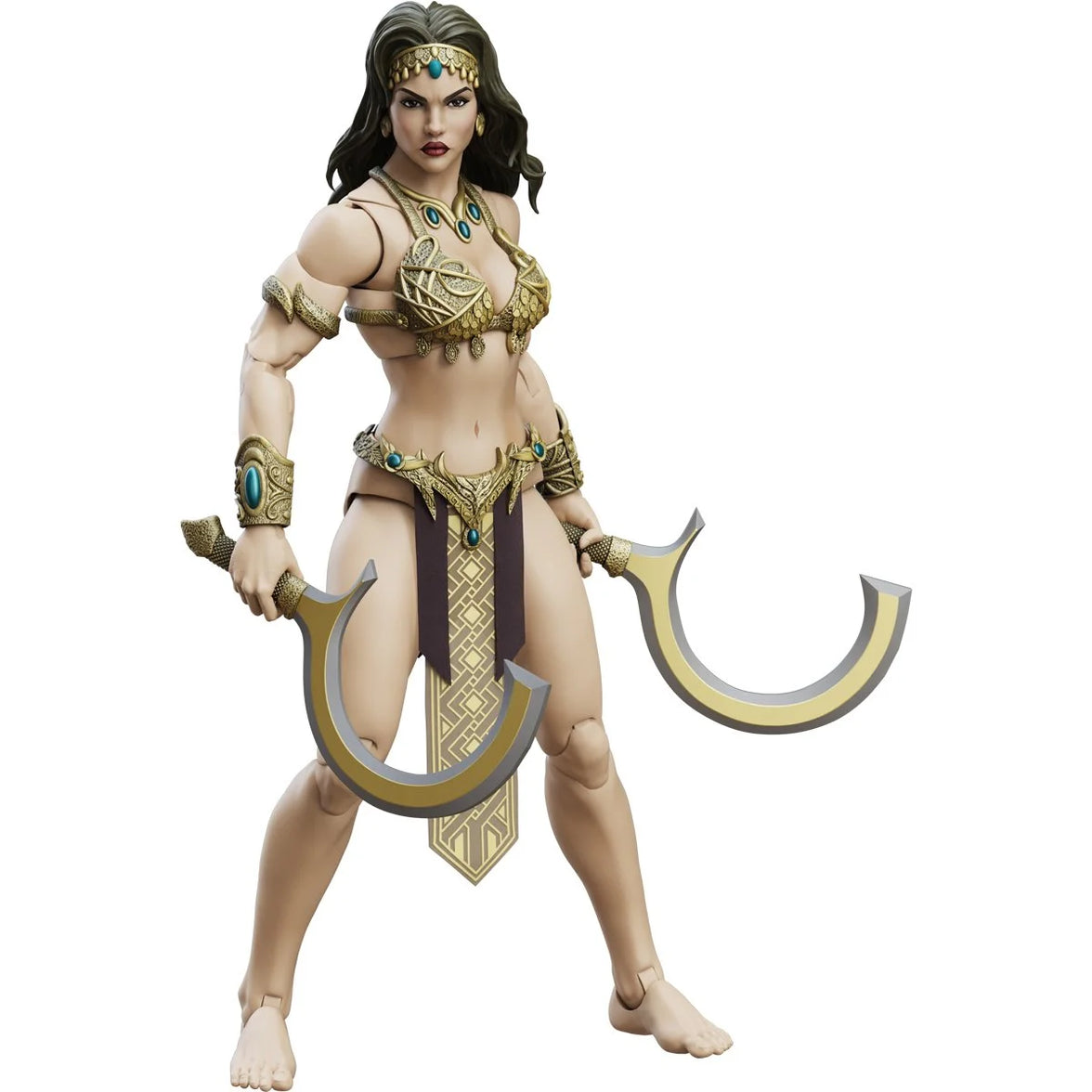 Belit Queen of Black Coast 6" Boss Fight Studio Figure Epic HACKS with dual crescent blades and gold armor