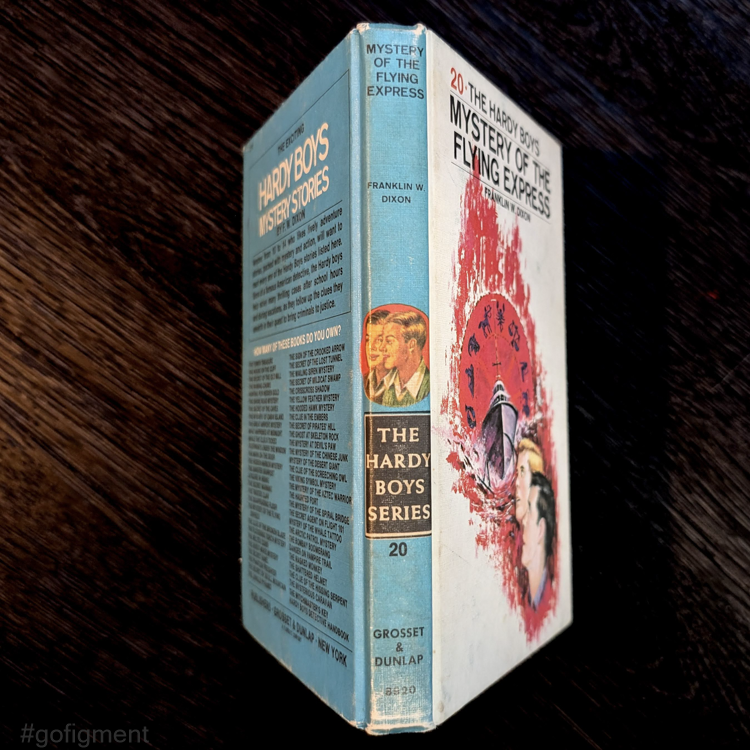 20 Mystery of the Flying Express (1970):  Hardy Boys Book Blue-Back image 1