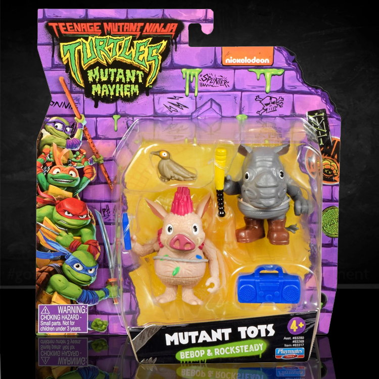 Bebop and Rocksteady Mutant Tots TMNT Mutant Mayhem 2-Pack Action Figures image 0