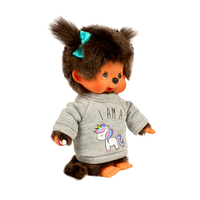Monchhichi Girl Unicorn 7" Plush Toy - Classic Collectible Thumb-Sucking Monkey image 5