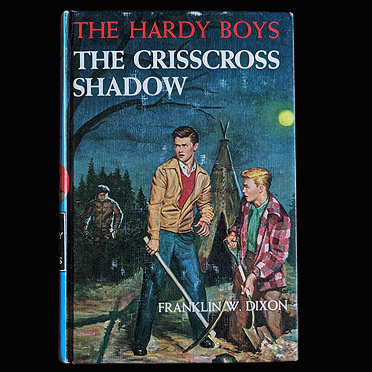 32 The Crisscross Shadow (1953):  Vintage Hardy Boys Book Blue-Back image 0