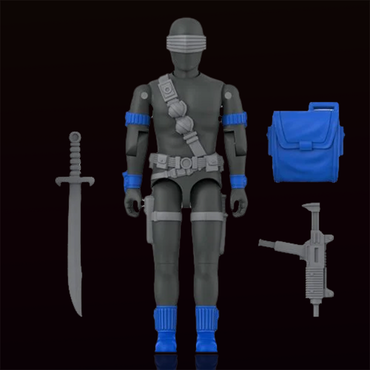 Snake Eyes Commando GI Joe Action Figure (Black) ReAction+ 1/18 image 3