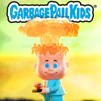 Garbage Pail Kids "Blasted Billy" ReAction Figure by Super7 with smiling face and orange explosion head detail