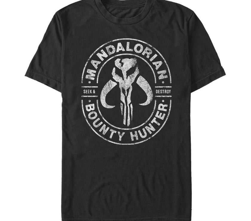 An image of a  Men's Star Wars Mandalorian Bounty Hunter Gun for Hire Unisex t-Shirt