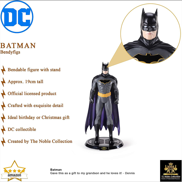 Noble Collection Batman Figure | BendyFig | DC Comics image 2