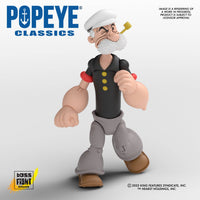 Boss Fight Studio Llc Poopdeck Pappy Popeye Classics figure in sailor hat with pipe and black shirt walking pose on white background