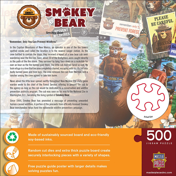 Smokey Bear - Vintage Posters Puzzle | Master Pieces | 1000 Pieces image 2