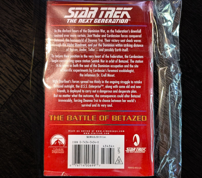 The Battle of Betazed: Star Trek The Next Generation Paperback Book image 1