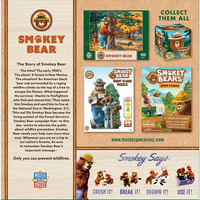 Smokey Bear 4 Pack Jigsaw Puzzles | Master Pieces | 100 Pieces Each image 4