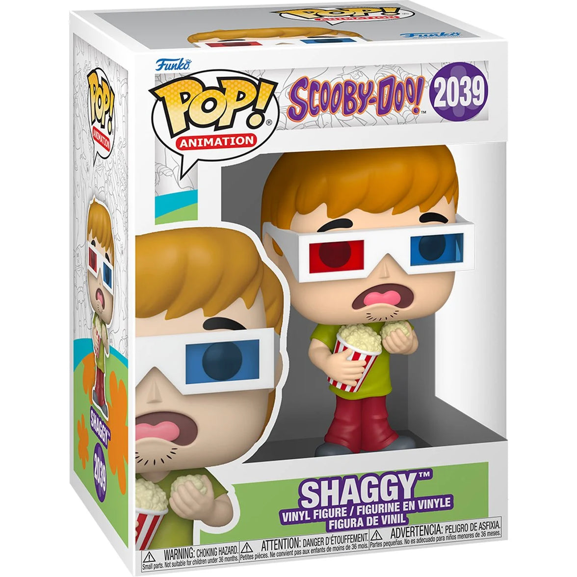 Scooby-Doo Shaggy with Popcorn Funko Pop! Vinyl Figure #2039 New In Protector