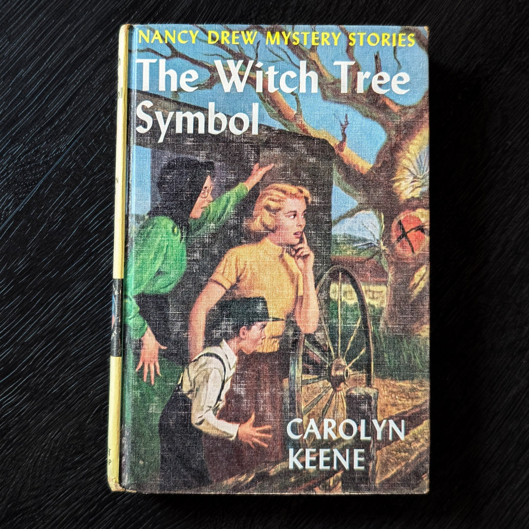33 The Witch Tree Symbol Nancy Drew Book -1955 Blue Endpages image 0