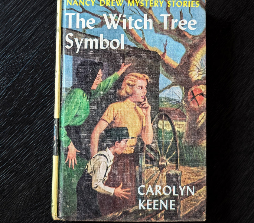 33 The Witch Tree Symbol Nancy Drew Book -1955 Blue Endpages image 0