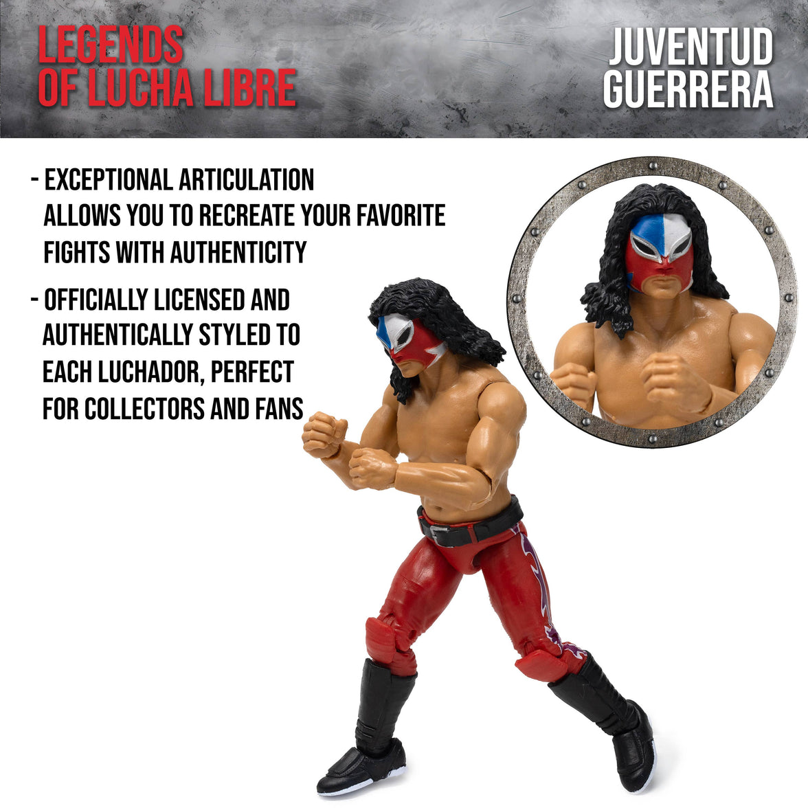 Juventud Guerrera Legends of Lucha Libre Fanaticos 6" Action Figure – WCW Era "The Juice" Edition (1:12 Scale)