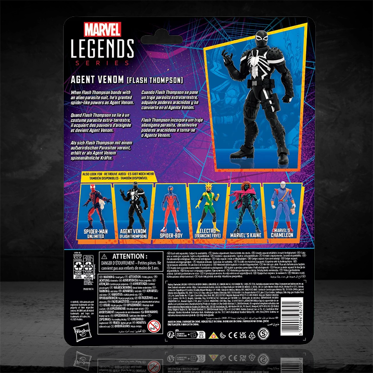 Spider-Man Marvel Legends Agent Venom Flash Thompson 6-Inch Action Figure image 1